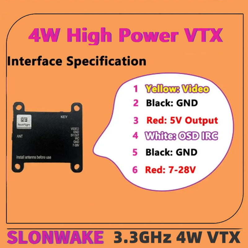 SLONWAKE FPV 3.3G 16CH 4000mW  - Drone Antenna recension och pris